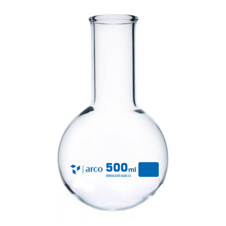 بالن ته گرد دهانه تنگ شیشه ای  500 میلی لیترARCO