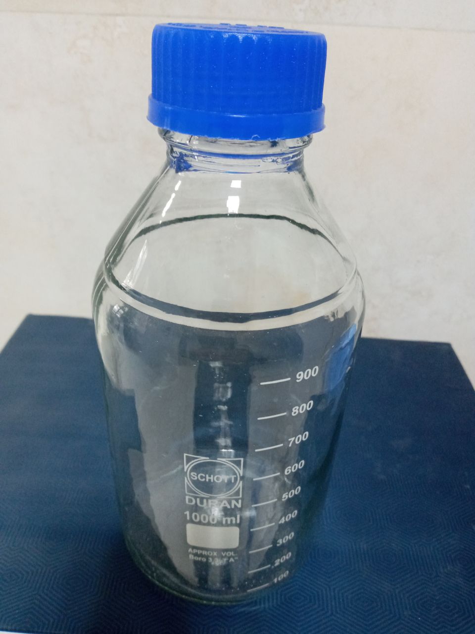 بطری درب آبی قابل اتوکلاو  1000میلی لیتر
