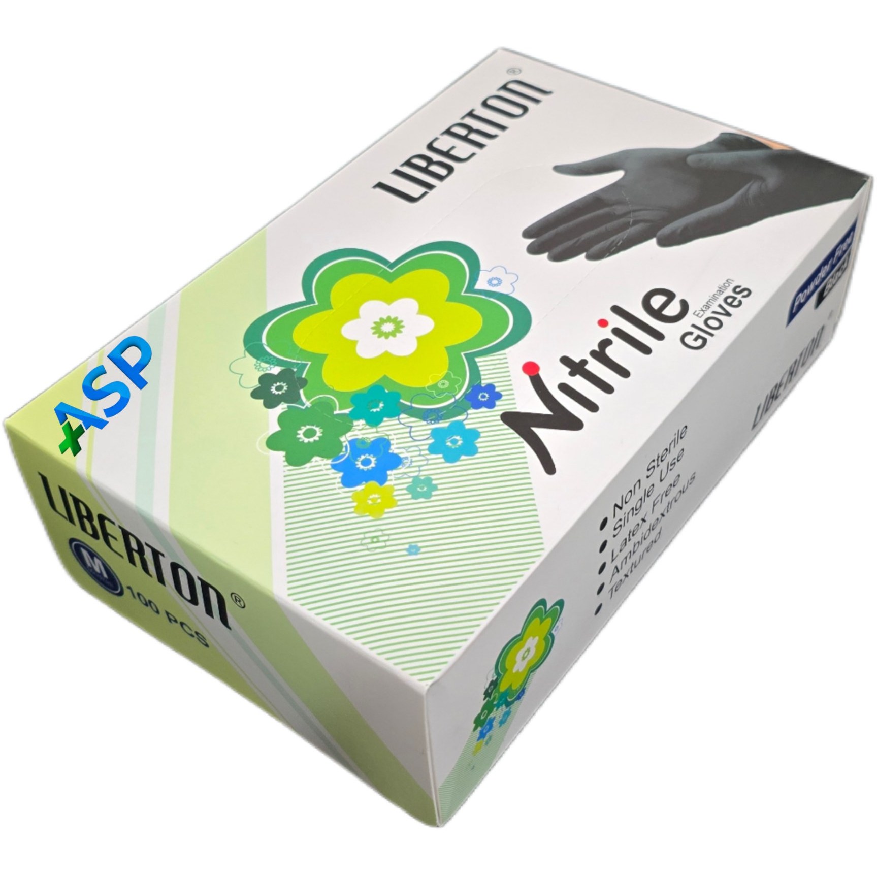 دستکش نیتریل مشکی لیبرتون 100 عددی