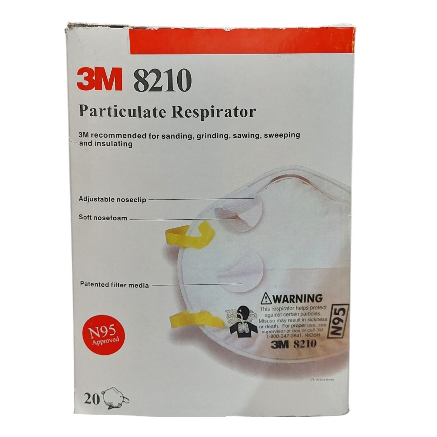 ماسک تنفسی کاسه ای 3M مدل N95 -8210